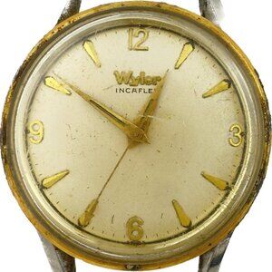 Vintage Wyler WM29 17 Jewel Men Mechanical Wristwatch ETA Steel TwoTone f Repair